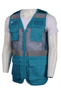 V183  供應多袋款網格釣魚背心 度身訂造背心外套 100％滌 背心外套製造商